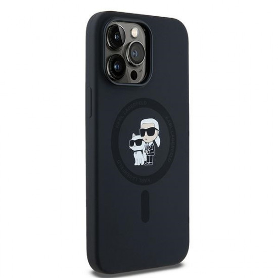 Karl Lagerfeld KLHMP14LSCMKCRHK iPhone 14 Pro 6.1" black hardcase Silicone Karl & Choupette MagSafe