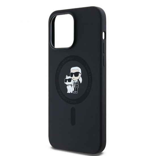 Karl Lagerfeld KLHMP14LSCMKCRHK iPhone 14 Pro 6.1" black hardcase Silicone Karl & Choupette MagSafe