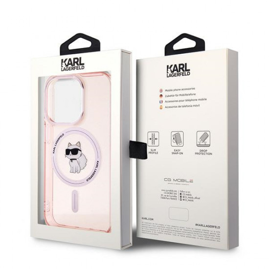 Karl Lagerfeld KLHMP14XHFCCNOP iPhone 14 Pro Max 6.7" pink hardcase IML Choupette MagSafe