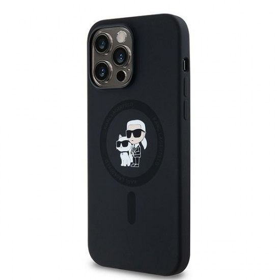 Karl Lagerfeld KLHMP14XSCMKCRHK iPhone 14 Pro Max 6.7" black hardcase Silicone Karl & Choupette MagSafe