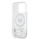 Karl Lagerfeld KLHMP15LLGCHSGH iPhone 15 Pro 6.1" hardcase transparent Liquid Glitter Choupette Head Magsafe