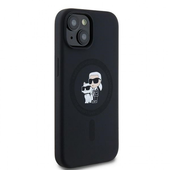 Karl Lagerfeld KLHMP15MSCMKCRHK iPhone 15 Plus / 14 Plus 6.7" black hardcase Silicone Karl & Choupette MagSafe