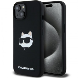 Karl Lagerfeld KLHMP15SSCHPPLK iPhone 15 / 14 / 13 6.1" black hardcase Silicone Choupette Head MagSafe