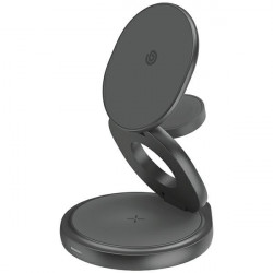 Energea Bazic GoMag Gyre Wireless charger 3 in 1 15W Fast Charging gunmetal MagSafe Energea Bazic GoMag Gyre Wireless charger 3 in 1 15W Fast Charging gunmetal MagSafe