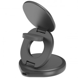 Energea Bazic GoMag Gyre Wireless charger 3 in 1 15W Fast Charging gunmetal MagSafe Energea Bazic GoMag Gyre Wireless charger 3 in 1 15W Fast Charging gunmetal MagSafe