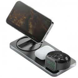 Energea Bazic GoMag Station Wireless charger 3 in 1 15W Fast Charging black MagSafe Energea Bazic GoMag Station Wireless charger 3 in 1 15W Fast Charging black MagSafe