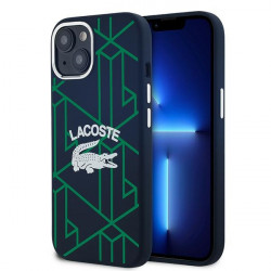 Lacoste LCHMP15SSBIV iPhone 15 / 14 / 13 6.1" blue hardcase Silicone Monogram Vintage Logo MagSafe