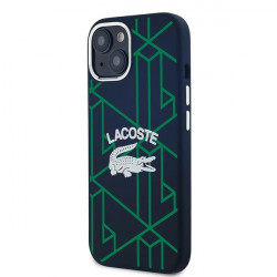 Lacoste LCHMP15SSBIV iPhone 15 / 14 / 13 6.1" blue hardcase Silicone Monogram Vintage Logo MagSafe