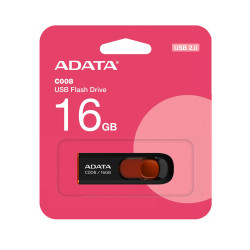 Adata  Memory Stick C008 (AC008 16G RKD)  USB 2.0 FlashDrive, 16GB  Black