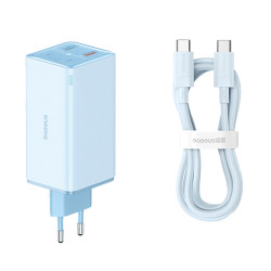 Baseus  Wall Charger GaN6 Pro (P10162705312 00)  2x USB, 2x Type C, 100W, with Cable Type C, 100W, 20V, 5A, 1m  Blue