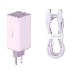 Baseus  Wall Charger GaN6 Pro (P10162705532 00)  2x USB, 2x Type C, 100W, with Cable Type C, 100W, 20V, 5A, 1m  Purple