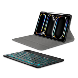 Techsuit  CozyTab Case (with Pencil Holder/RGB Wireless Magnetic Keyboard)  iPad Pro 13 (2024)Β  Black
