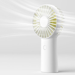 JisuLife  Premium Portable Mini Fan Life6 (FA20X)  USB C Rechargeable, 3 Wind Speeds, 4000mAh  White