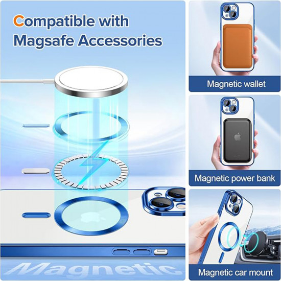 Techsuit Luxury Crystal MagSafe iPhone 13 Deep Blue Techsuit Luxury Crystal MagSafe iPhone 13 Deep Blue