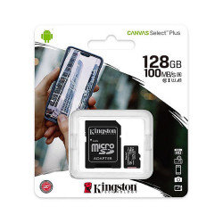Kingston  Memory Card Canvas Select Plus (SDCS2/128GB)  Android A1 MicroSDXC, Adapter, 128GB, Class 10 / UHS 1 U3  Black Kingston  Memory Card Canvas Select Plus (SDCS2/128GB)  Android A1 MicroSDXC, Adapter, 128GB, Class 10 / UHS 1 U3  Black