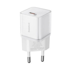 Baseus  Wall Charger (P10162503213 00)  GaN5S, Type C, 20W  White
