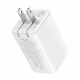 Baseus  [US Plug] Wall Charger GaN6 Pro (P10162702213 00)  2x USB, 2x Type C, 65W, Cable Type C, 100W, 20V, 5A, 1m  White