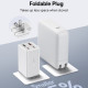 Baseus  [US Plug] Wall Charger GaN6 Pro (P10162702213 00)  2x USB, 2x Type C, 65W, Cable Type C, 100W, 20V, 5A, 1m  White