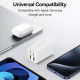 Baseus  [US Plug] Wall Charger GaN6 Pro (P10162702213 00)  2x USB, 2x Type C, 65W, Cable Type C, 100W, 20V, 5A, 1m  White
