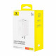 Baseus  [US Plug] Wall Charger GaN6 Pro (P10162702213 00)  2x USB, 2x Type C, 65W, Cable Type C, 100W, 20V, 5A, 1m  White