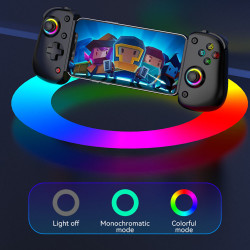 Techsuit Wireless Controller (BSP D8 Pro) for Phones, Bluetooth, 400mAh, with RGB Light Black Techsuit Wireless Controller (BSP D8 Pro) for Phones, Bluetooth, 400mAh, with RGB Light Black