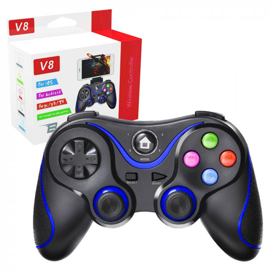 Techsuit  Wireless Controller (V8)  Bluetooth V4.0, 2.4G, 400mAh  Blue