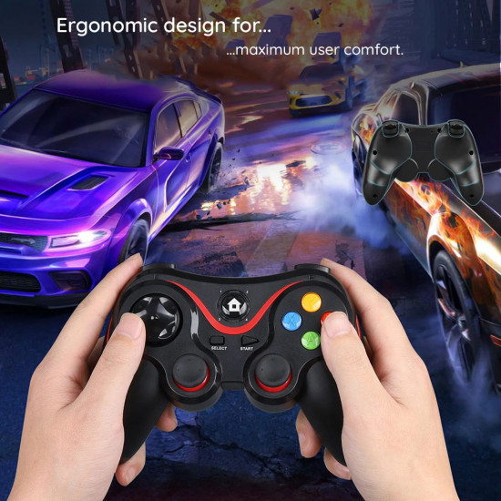 Techsuit  Wireless Controller (V8)  Bluetooth V4.0, 2.4G, 400mAh  Blue