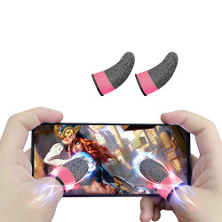 Techsuit  Mobile Gaming Finger Sleeve (FS4 04)  for Peaceful Elite, King of Glory, Anti Sweat  Pink