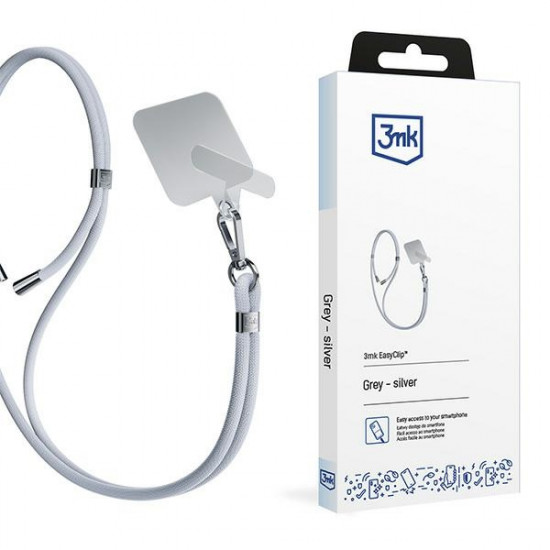 3MK EasyClip Grey (silver) Phone lanyard