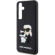 Karl Lagerfeld KLHCS24M3DRKCNK S24+ S926 black hardcase 3D Rubber Karl&Choupette