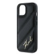 Karl Lagerfeld KLHCP14SPQDSMGK iPhone 14 / 15 / 13 6.1" black hardcase Diagonal Quilted Script