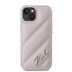 Karl Lagerfeld KLHCP14SPQDSMGP iPhone 14 / 15 / 13 6.1" pink hardcase Diagonal Quilted Script