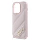 Karl Lagerfeld KLHCP14XPQDSMGP iPhone 14 Pro Max 6.7" pink hardcase Diagonal Quilted Script