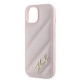 Karl Lagerfeld KLHCP15SPQDSMGP iPhone 15 / 14 / 13 6.1" pink hardcase Diagonal Quilted Script