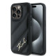 Karl Lagerfeld KLHCP15XPQDSMGK iPhone 15 Pro Max 6.7" black hardcase Diagonal Quilted Script