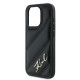 Karl Lagerfeld KLHCP15XPQDSMGK iPhone 15 Pro Max 6.7" black hardcase Diagonal Quilted Script