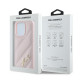 Karl Lagerfeld KLHCP15XPQDSMGP iPhone 15 Pro Max 6.7" pink hardcase Diagonal Quilted Script