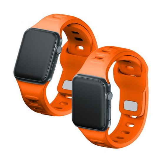 3MK Silicone Watch Strap orange for Apple Watch 42/44/45/49mm