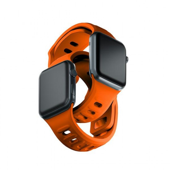 3MK Silicone Watch Strap orange for Apple Watch 42/44/45/49mm