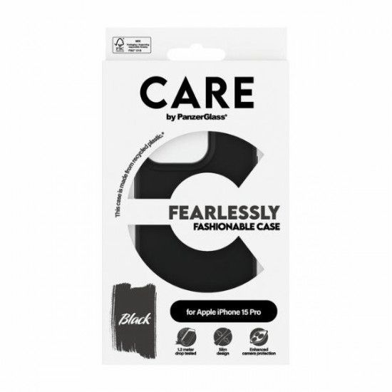 CARE by PanzerGlass Fearlessly Fashionable Case iPhone 15 Pro 6,1" black 1430 CARE by PanzerGlass Fearlessly Fashionable Case iPhone 15 Pro 6,1" black 1430