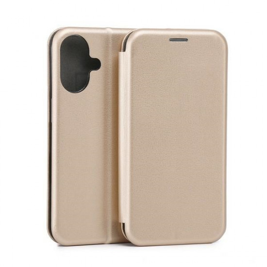 Beline Book Cover Magnetic iPhone 16 6.1" gold Beline Book Cover Magnetic iPhone 16 6.1" gold