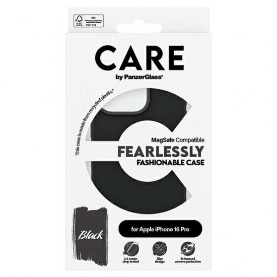 CARE by PanzerGlass Fashion Case iPhone 16 Pro 6.3" black MagSafe 1378