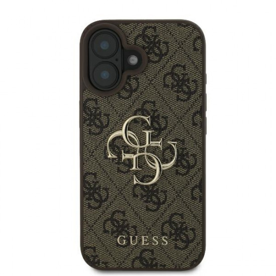 Guess GUHCP16S4GMGBR iPhone 16 6.1" brown hardcase 4G Big Logo