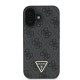 Guess GUHCP16SP4TDPK iPhone 16 6.1" black hardcase Leather 4G Triangle Strass