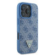 Guess GUHCP16XP4TDSCPB iPhone 16 Pro Max 6.9" blue hardcase Leather Metal Logo Strass Crossbody