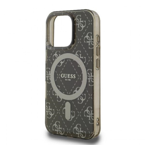 Guess GUHMP16LH4DTEW iPhone 16 Pro 6.3" brown hardcase IML 4G Background MagSafe