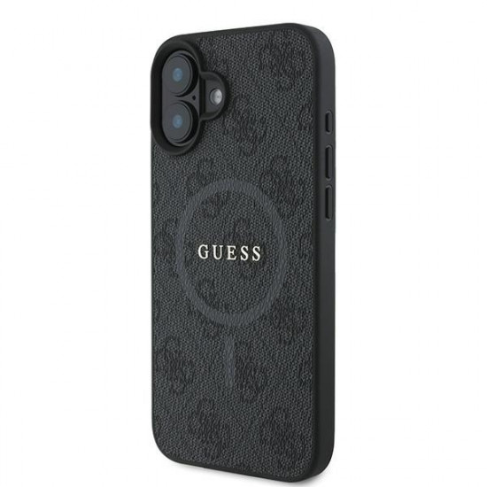 Guess GUHMP16MG4GFRK iPhone 16 Plus 6.7" black hardcase 4G Ring Classic Logo MagSafe