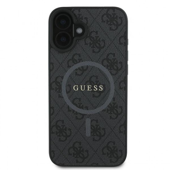 Guess GUHMP16MG4GFRK iPhone 16 Plus 6.7" black hardcase 4G Ring Classic Logo MagSafe