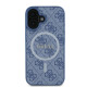 Guess GUHMP16SG4GFRB iPhone 16 6.1" blue hardcase 4G Ring Classic Logo MagSafe