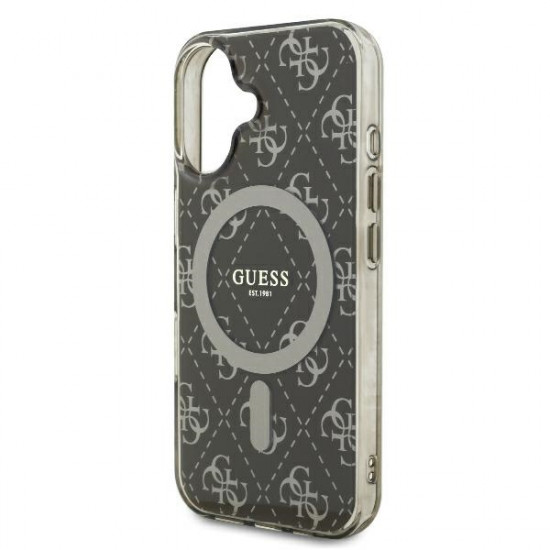 Guess GUHMP16SH4DTEW iPhone 16 6.1" brown hardcase IML 4G Background MagSafe